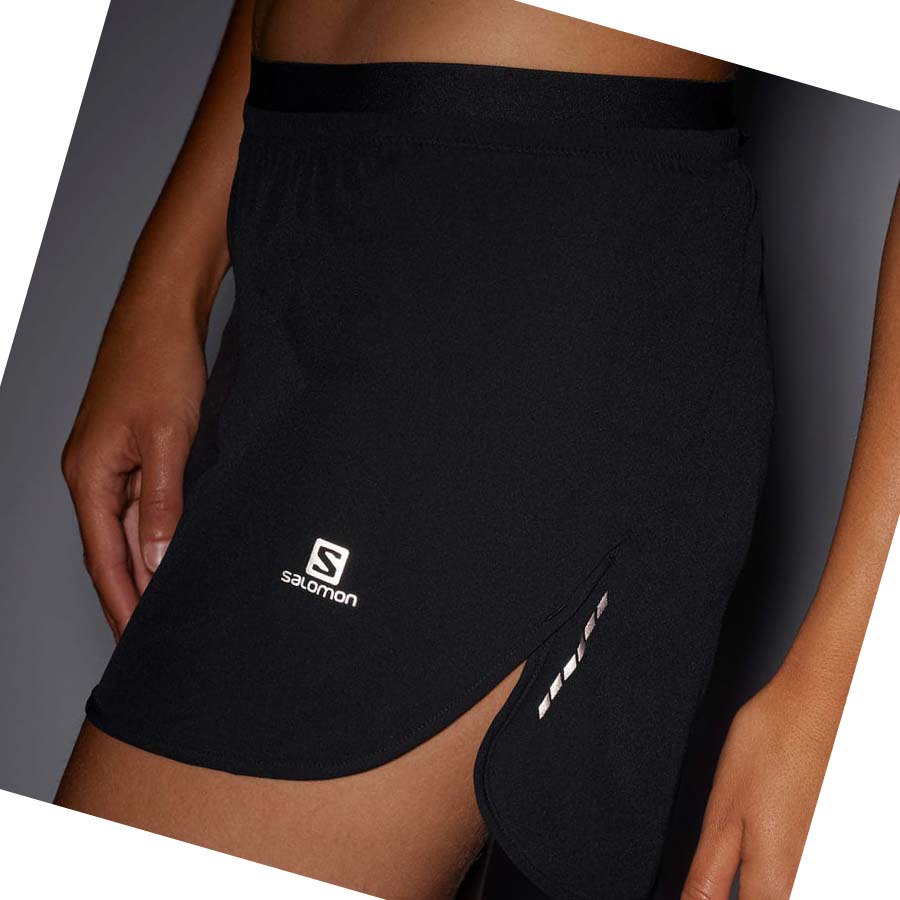 Salomon CROSS 3'' Shorts Dame Svarte | NO3274VRW