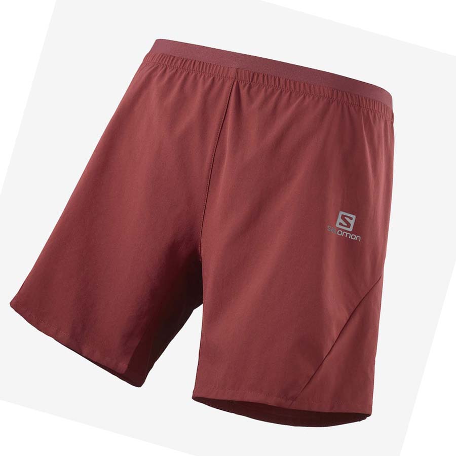 Salomon CROSS 7'' Shorts Herre Rød | NO2460FDN