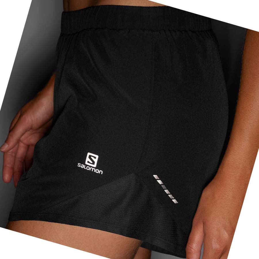 Salomon CROSS REBEL 4'' Shorts Dame Svarte | NO3271ZUT
