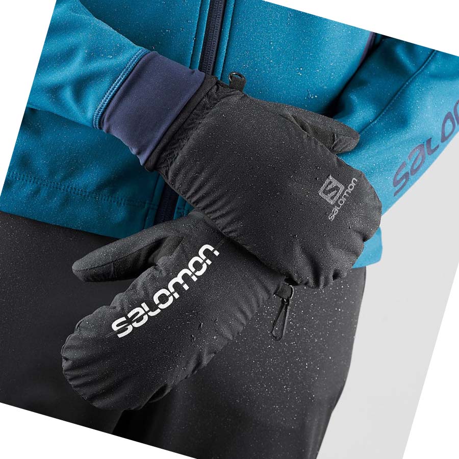 Salomon CROSS WINTER TRAINING Hansker Herre Svarte | NO2696JPQ