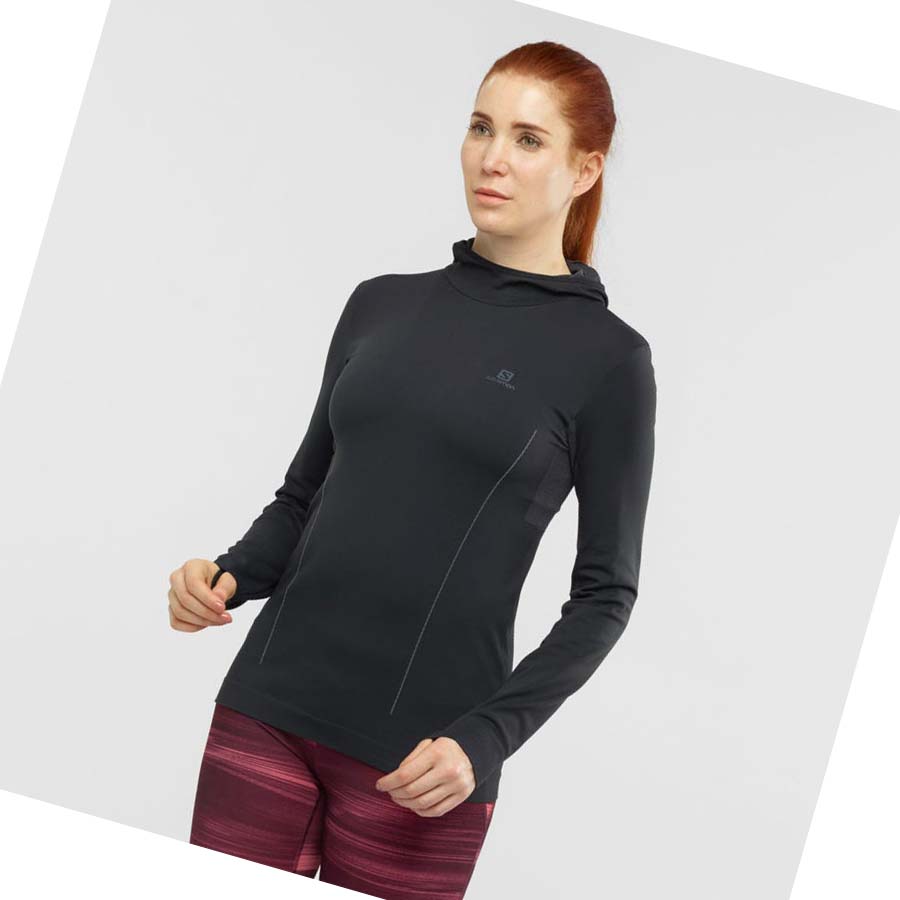 Salomon ESSENTIAL SEAMLESS Hettegensere Dame Svarte | NO3091XYU