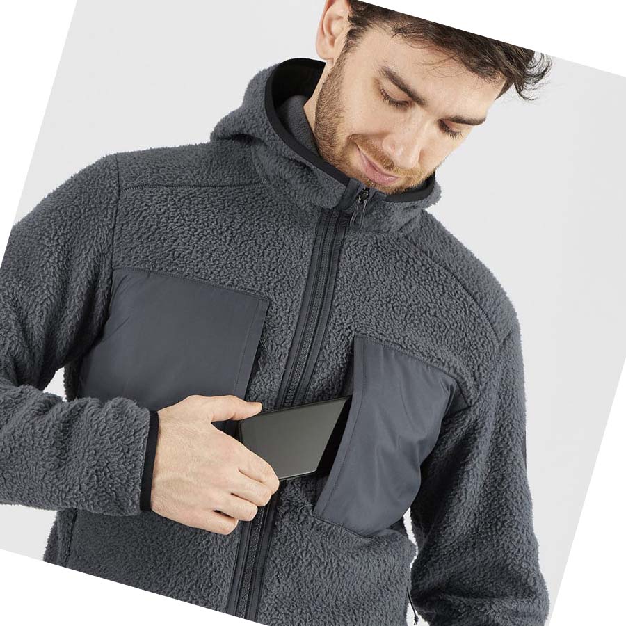 Salomon ESSENTIAL WARM TEDDY Hettegensere Herre Grå | NO2411JPQ