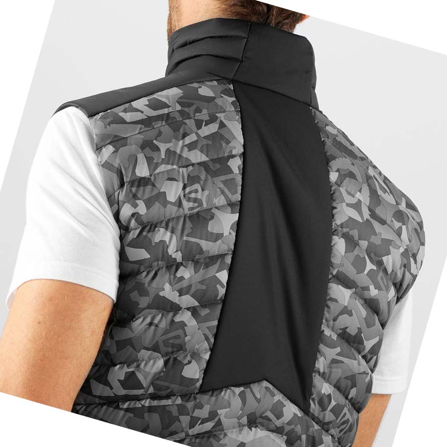 Salomon ESSENTIAL XWARM DOWN INSULATED Jakke Herre Hvite Svarte | NO2307AHK