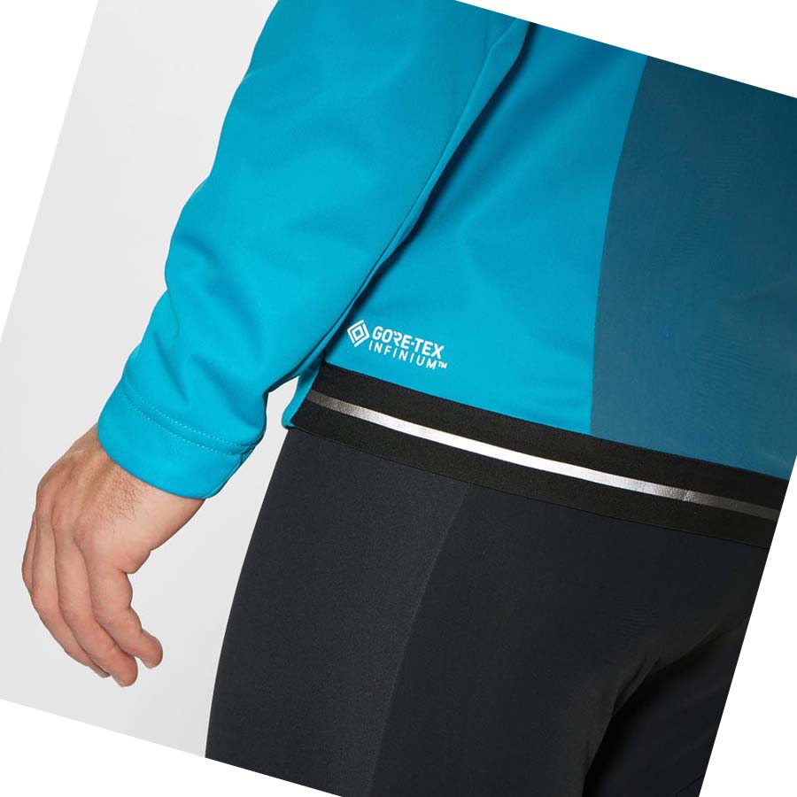 Salomon GORE TEX INFINIUM™ WINDSTOPPER® Jakke Herre Blå | NO2373YXF