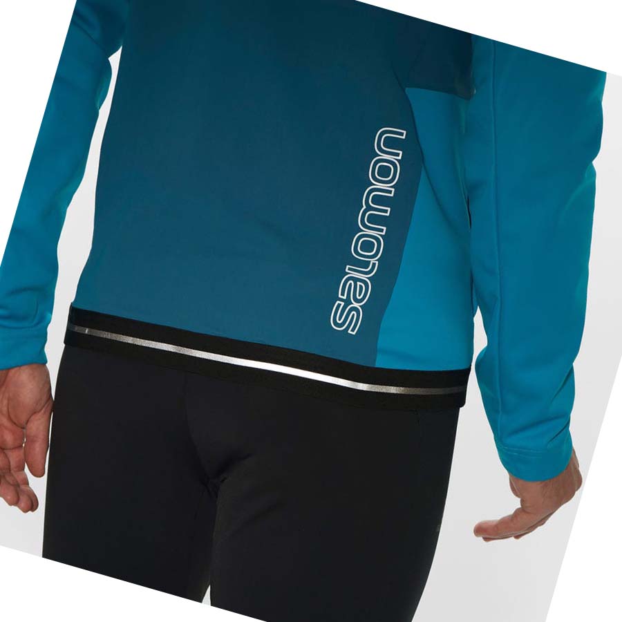 Salomon GORE TEX INFINIUM™ WINDSTOPPER® Jakke Herre Blå | NO2373YXF