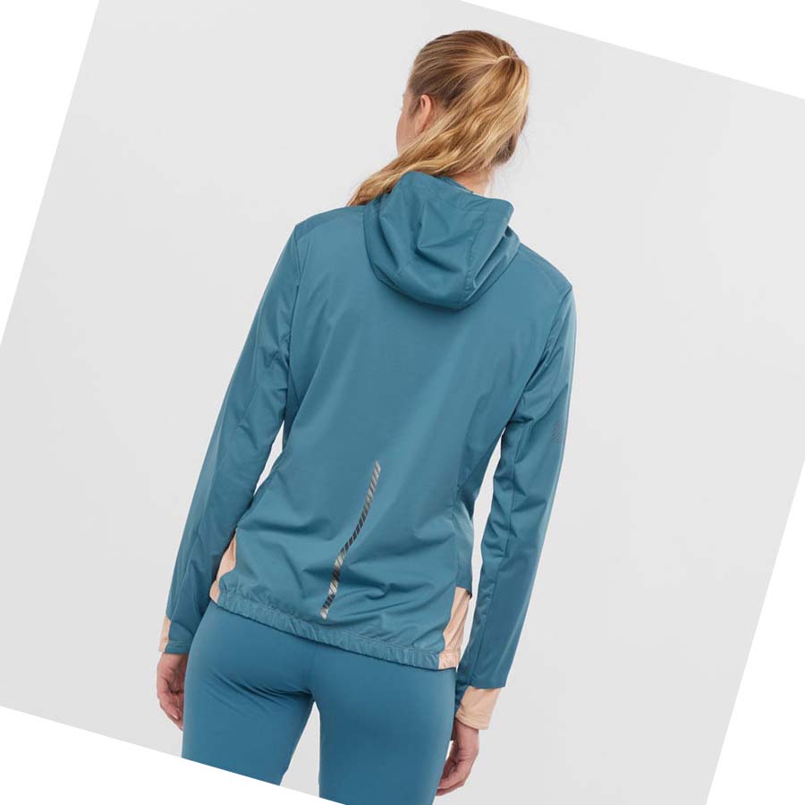 Salomon LIGHT SHELL Jakke Dame Blå | NO3192KOR
