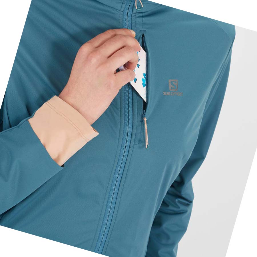 Salomon LIGHT SHELL Jakke Dame Blå | NO3192KOR