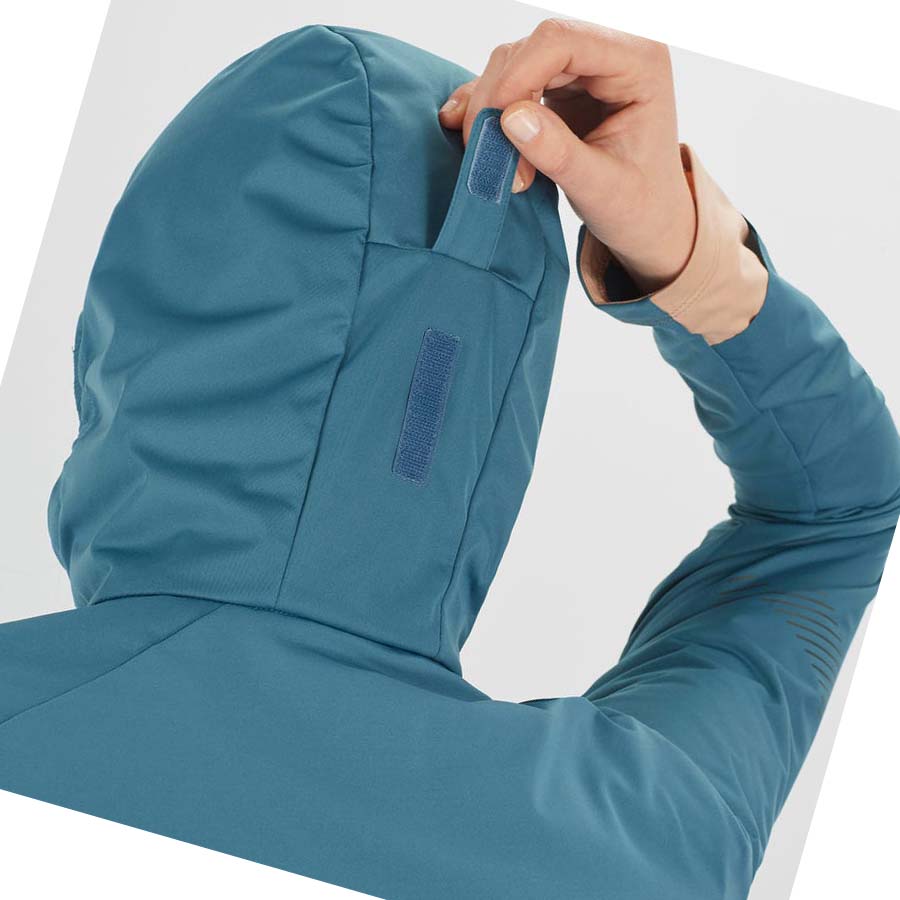 Salomon LIGHT SHELL Jakke Dame Blå | NO3192KOR