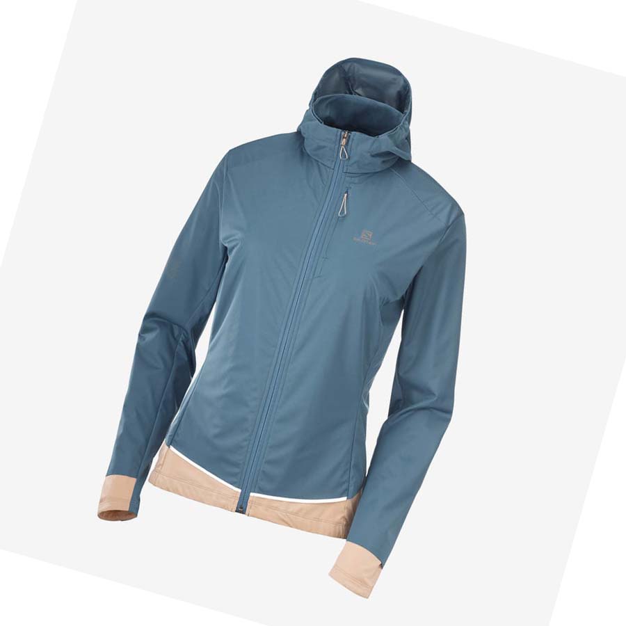 Salomon LIGHT SHELL Jakke Dame Blå | NO3192KOR