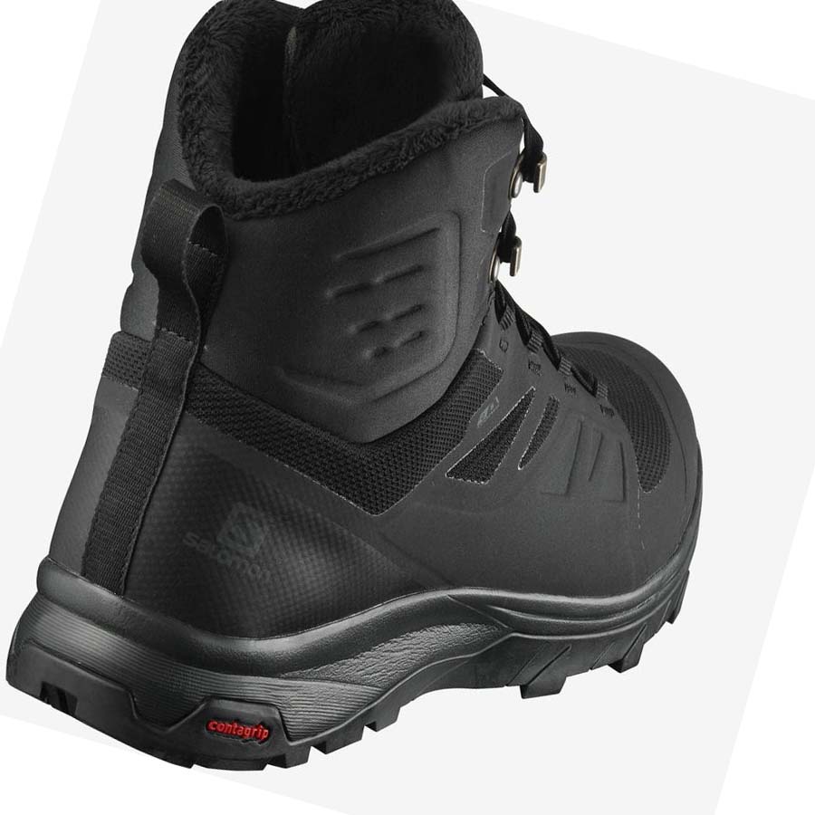 Salomon OUTBLAST THINSULATE™ CLIMASALOMON™ WATERPROOF Vinterstøvler Herre Svarte | NO2241HAP
