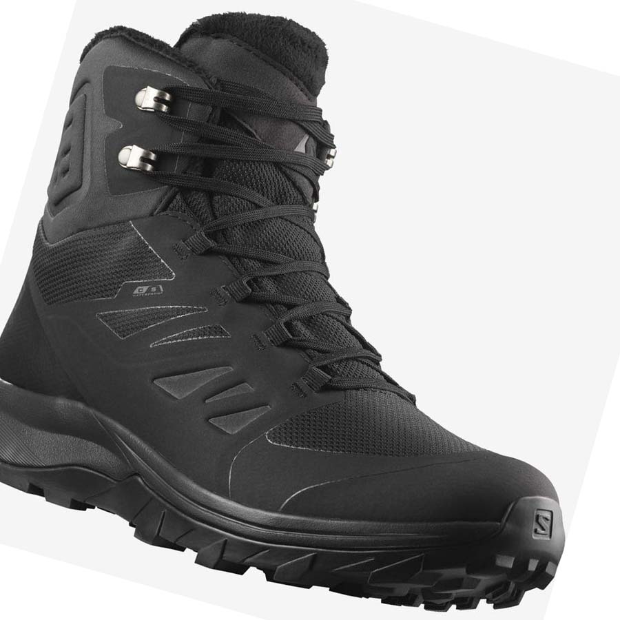 Salomon OUTBLAST THINSULATE™ CLIMASALOMON™ WATERPROOF Vinterstøvler Herre Svarte | NO2241HAP