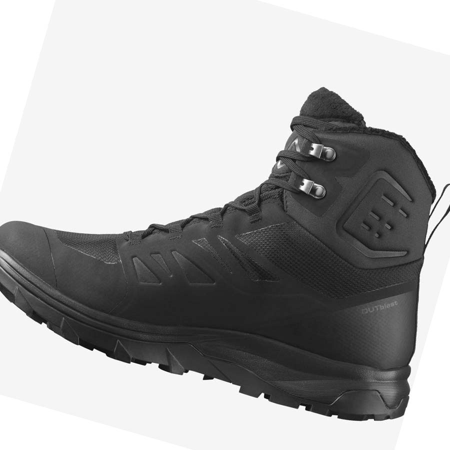 Salomon OUTBLAST THINSULATE™ CLIMASALOMON™ WATERPROOF Vinterstøvler Herre Svarte | NO2241HAP