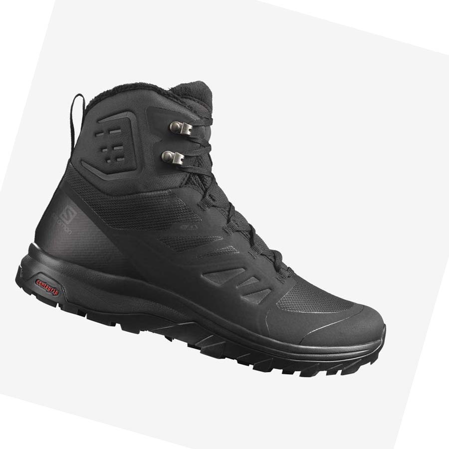 Salomon OUTBLAST THINSULATE™ CLIMASALOMON™ WATERPROOF Vinterstøvler Herre Svarte | NO2241HAP