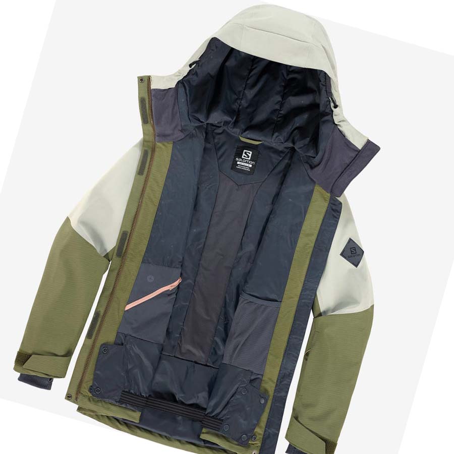 Salomon PROOF LIGHT Skijakker Dame Olivengrønne | NO3199NWY