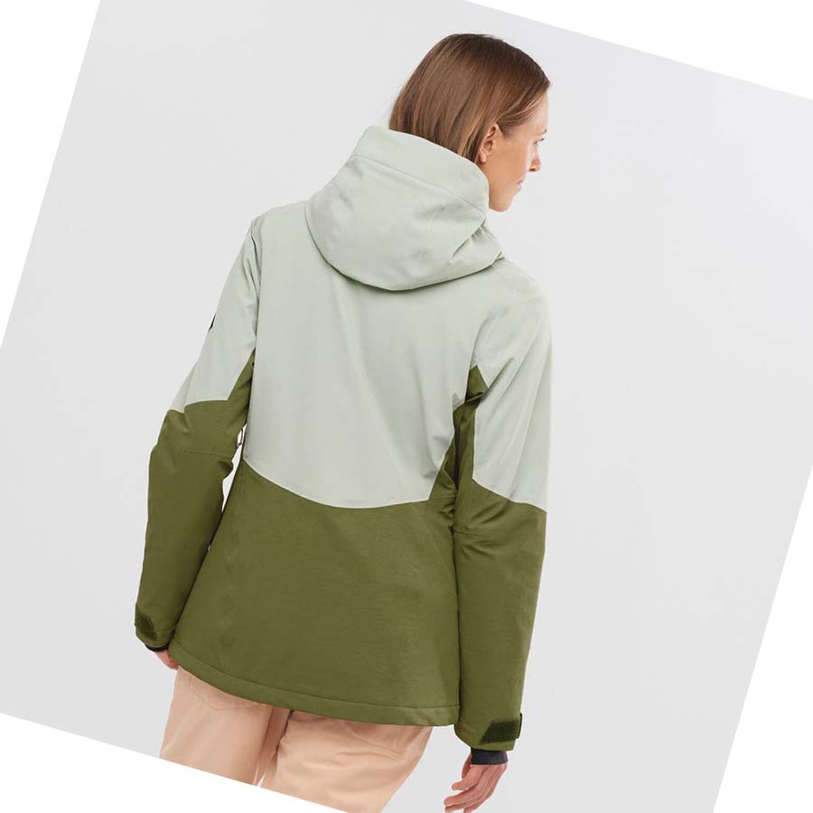 Salomon PROOF LIGHT Skijakker Dame Olivengrønne | NO3199NWY