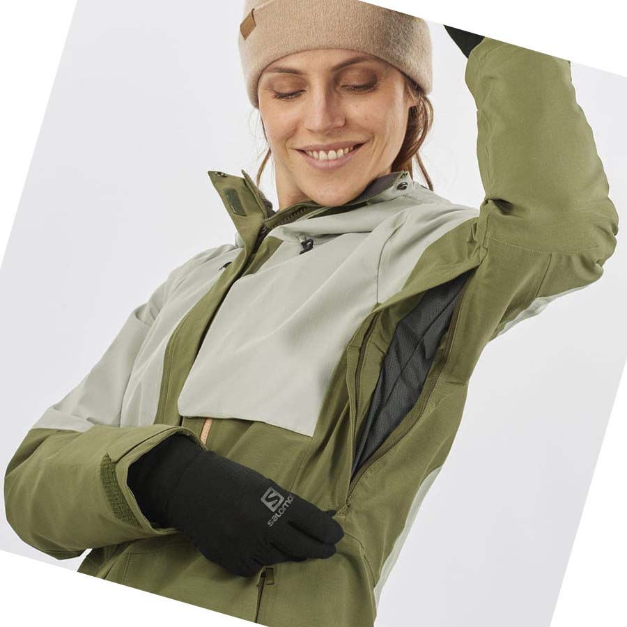 Salomon PROOF LIGHT Skijakker Dame Olivengrønne | NO3199NWY