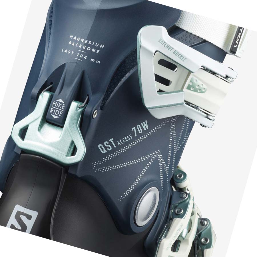 Salomon QST ACCESS 70 Skistøvler Dame Blå Hvite | NO3549AHK