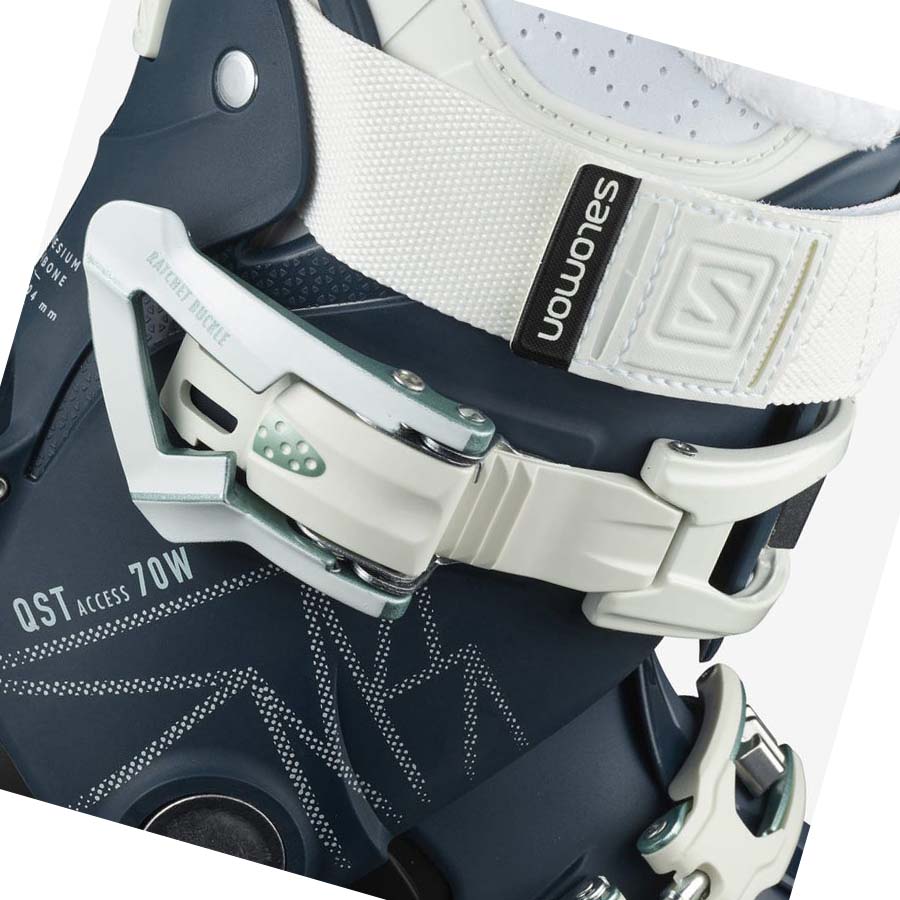 Salomon QST ACCESS 70 Skistøvler Dame Blå Hvite | NO3549AHK