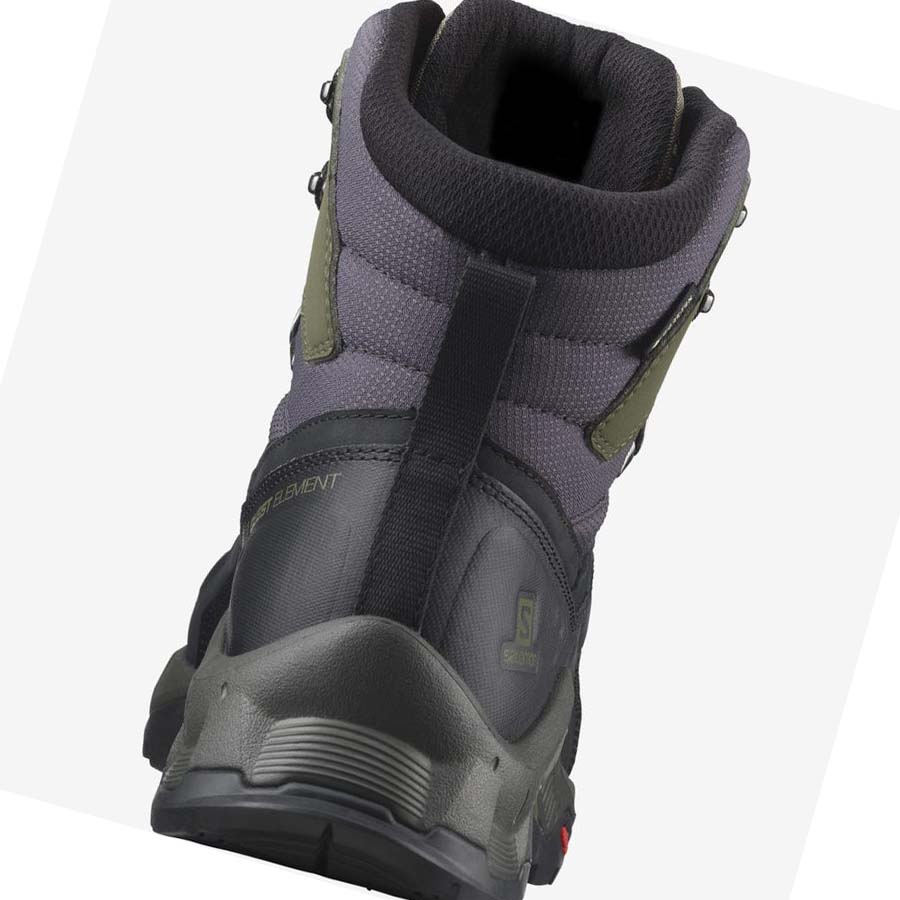 Salomon QUEST ELEMENT GORE-TEX Fjellsko Herre Svarte Olivengrønne | NO2076LIS