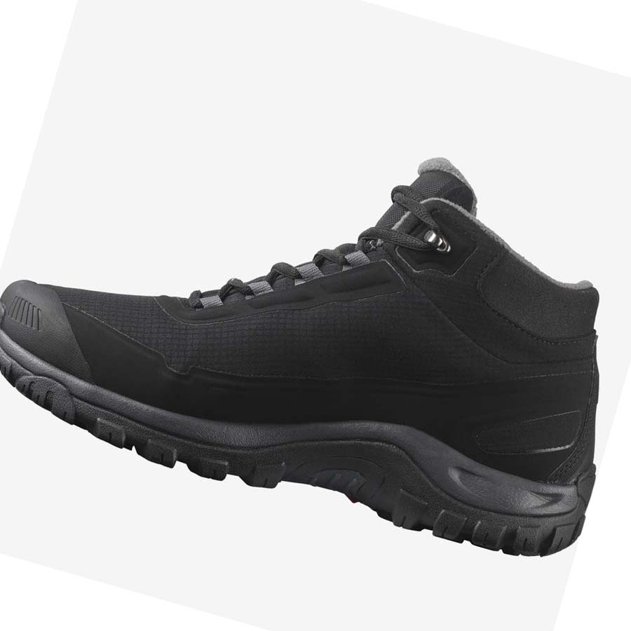 Salomon SHELTER CLIMASALOMON™ WATERPROOF Vinterstøvler Herre Svarte | NO2245ZUT