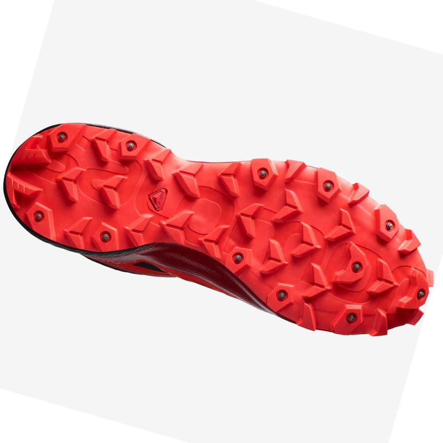 Salomon SNOWSPIKE CLIMASALOMON™ WATERPROOF Trail Løpesko Dame Svarte Rød | NO2879JPQ