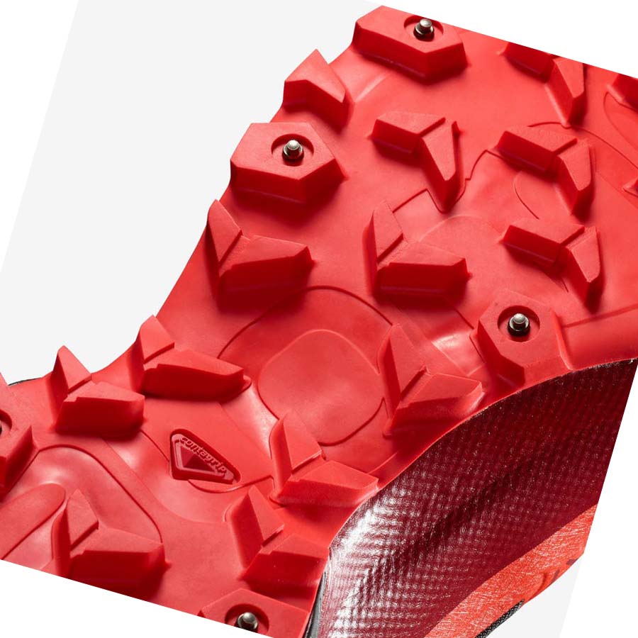 Salomon SNOWSPIKE CLIMASALOMON™ WATERPROOF Trail Løpesko Dame Svarte Rød | NO2879JPQ
