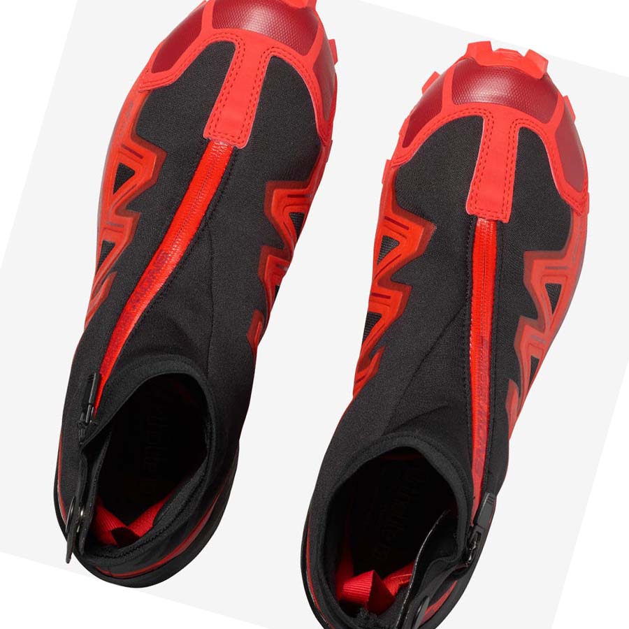 Salomon SNOWSPIKE CLIMASALOMON™ WATERPROOF Trail Løpesko Dame Svarte Rød | NO2879JPQ