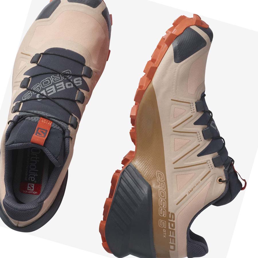 Salomon SPEEDCROSS 5 GORE-TEX Trail Løpesko Dame Brune | NO2866TCE