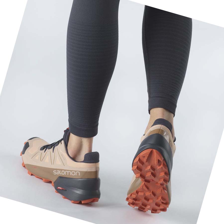 Salomon SPEEDCROSS 5 GORE-TEX Trail Løpesko Dame Brune | NO2866TCE