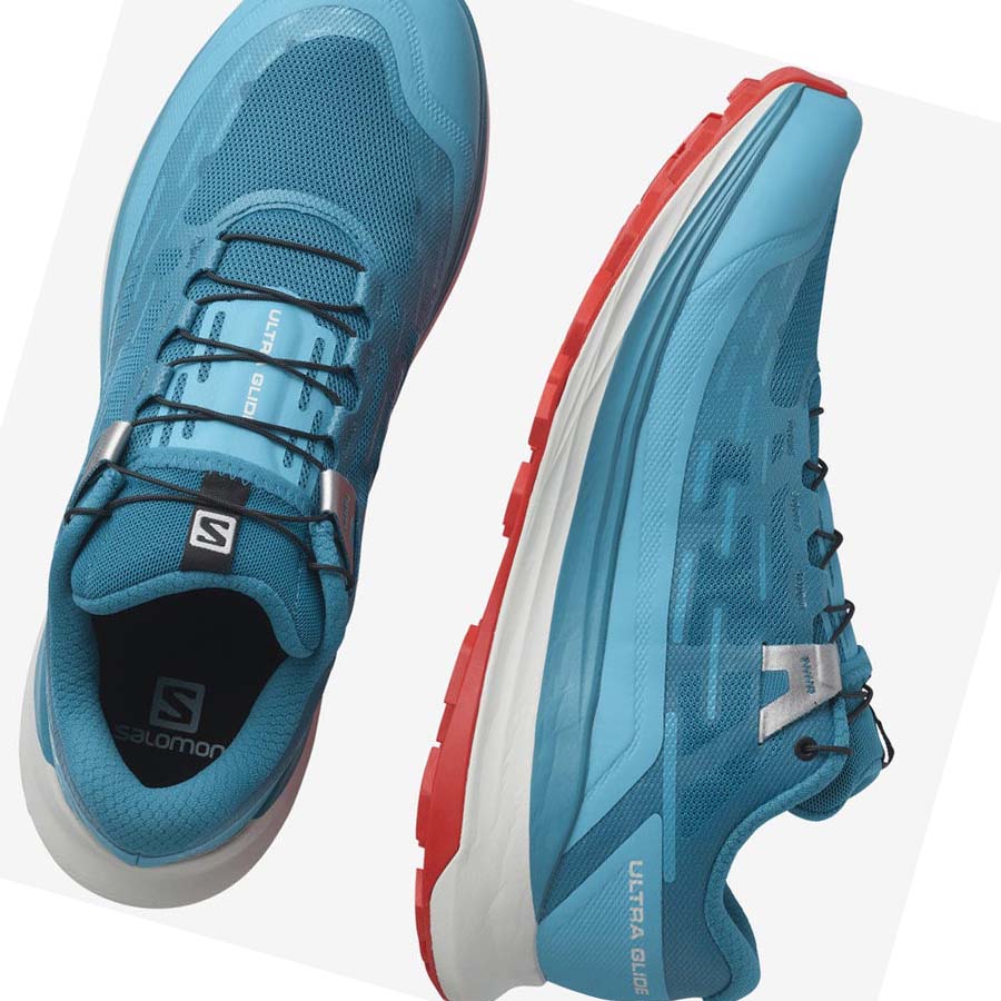 Salomon ULTRA GLIDE Trail Løpesko Herre Turkis | NO2136MQZ