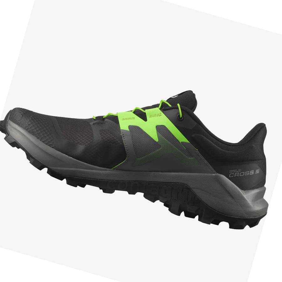 Salomon WILDCROSS 2 Trail Løpesko Herre Svarte Grønn | NO2104XYU