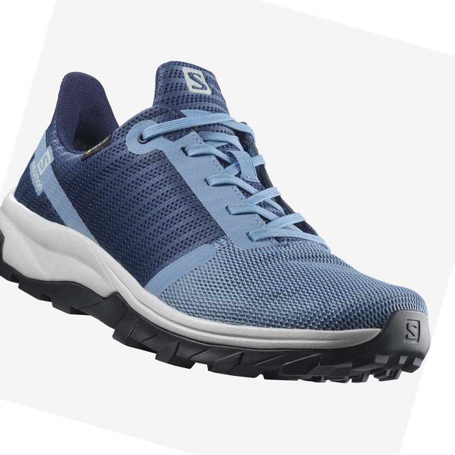 Salomon WoOUTBOUND PRISM GORE-TEX Fjellsko Dame Blå | NO2781VRW