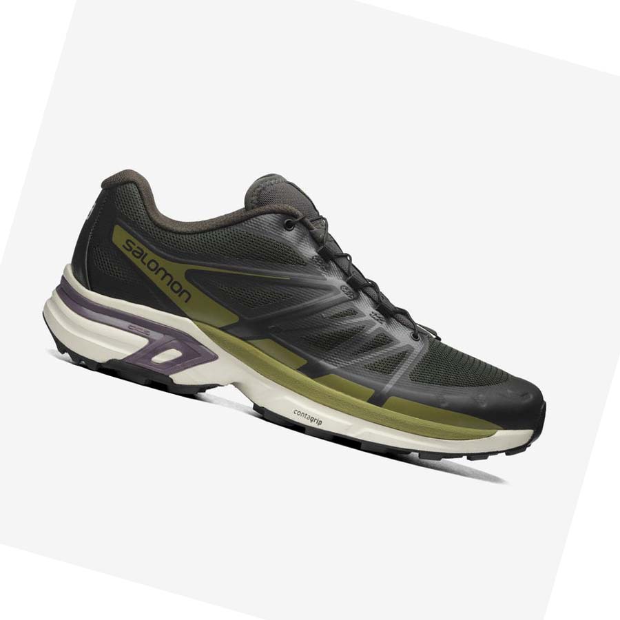 Salomon XT-WINGS 2 Joggesko Herre Svarte Olivengrønne | NO2208QMA