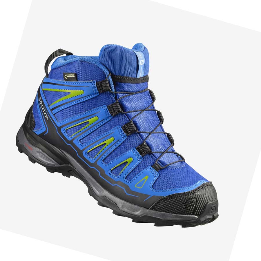 Salomon X-ULTRA MID GORE-TEX GTX J Fjellsko Barn Blå | NO3591WNB